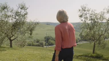 Senior woman looking at landscape