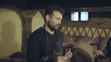 Senior couple at a wine tasting