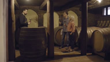 Senior couple at a wine tasting