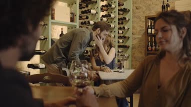 Young adults meet at a bar