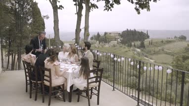 Father giving speech on wedding day