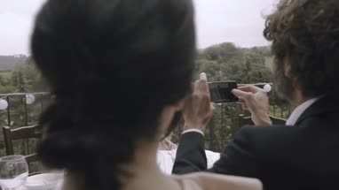 Bride and Groom posing for photo