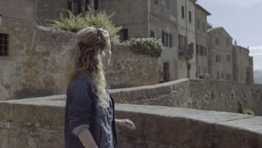 Tourist taking panoramic photo of view