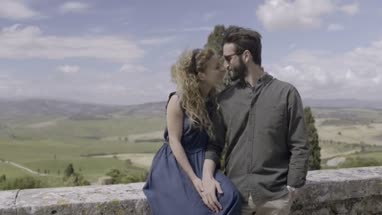 Young couple in love on vacation