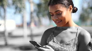 Young female in park enjoying summer