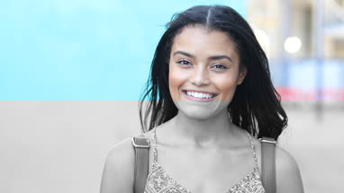 Portrait of young afro american woman