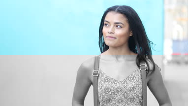 Portrait of young afro american woman