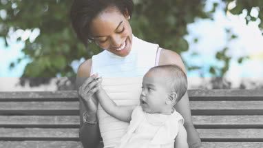 Afro-american mother and baby