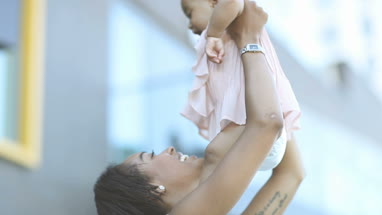 Afro-american mother and baby