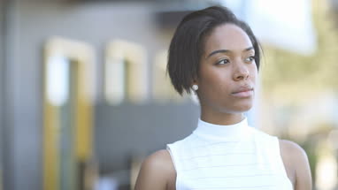 Portrait of afro american woman