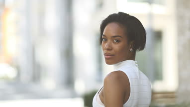 Portrait of afro american woman