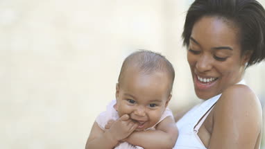 Afro-american mother and baby