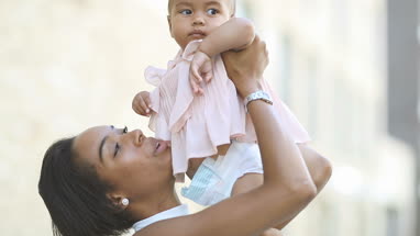 Afro-american mother and baby