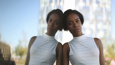 Portrait of afro american woman