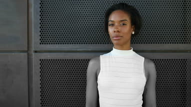 Portrait of afro american woman