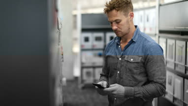 Designer taking photos of swatches