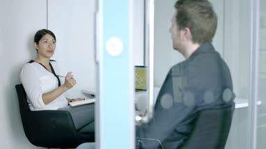 Interview meeting in office meeting room