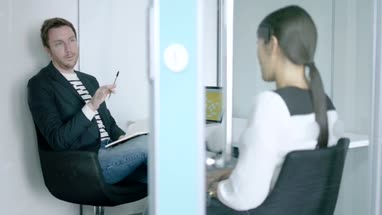 Interview meeting in office meeting room