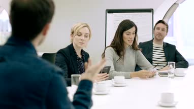 Business meeting in boardroom