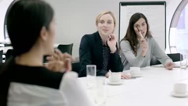 Women Working Together in meeting room
