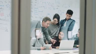 Group of students with teacher