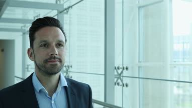 Businessman on his commute