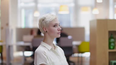 Portrait of graduate in her first job