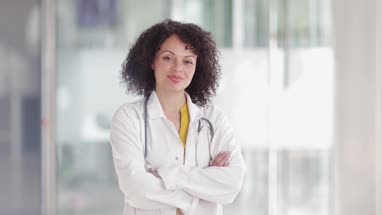 Portrait of confident Female Doctor in Hospital