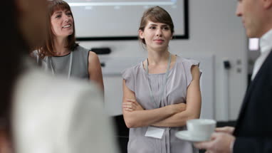 Business executives meeting at a networking event