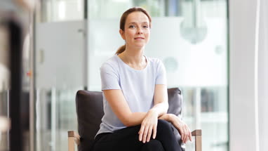Businesswoman looking confidently at camera