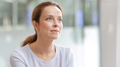 Businesswoman looking confidently at camera