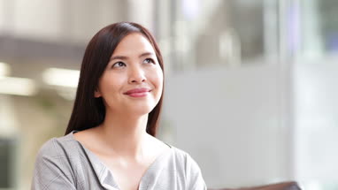 Businesswoman looking confidently at camera