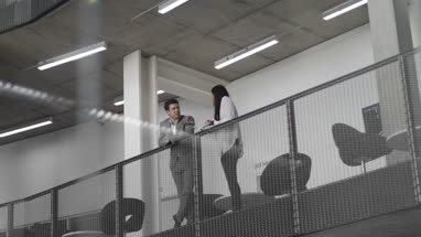 Colleagues in an informal business meeting