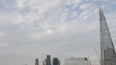 View of London city skyline and the Shard