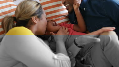 Mother and Son kissing son