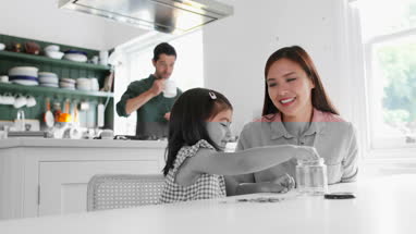 Girl saving her pocket money