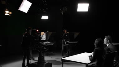Working TV recording studio