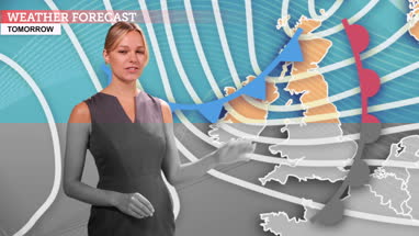 Weather forecast in a green screen studio