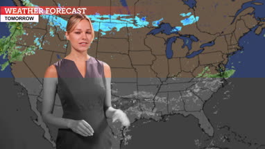 Weather forecast in a green screen studio