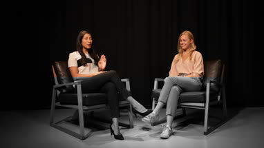 TV chat show in a recording studio