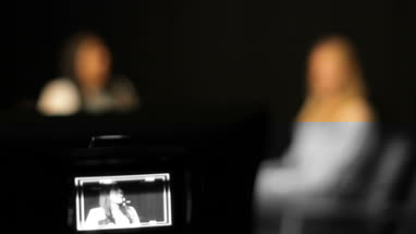 TV chat show in a recording studio