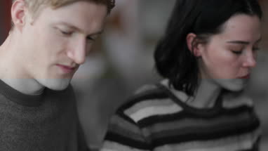 Friends eating fast food