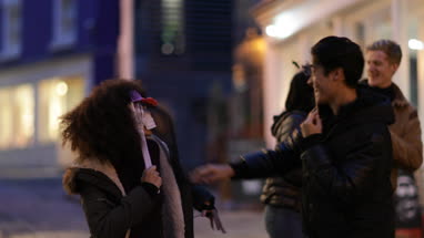 Friends going out for Halloween