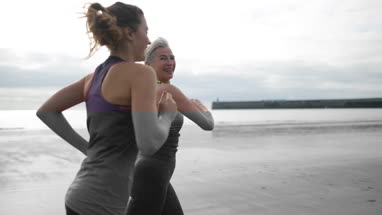 Mother and daughter catching up over coffee