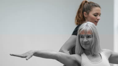 Overhead shot of a senior couple using a laptop together