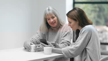 Senior couple online shopping