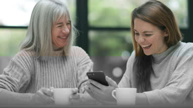 Senior couple online shopping