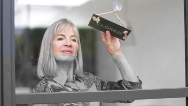 Senior man using smartphone