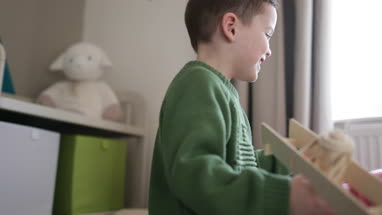 Son giving his Mother a hug