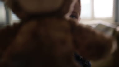 Boy excited at his Christmas present